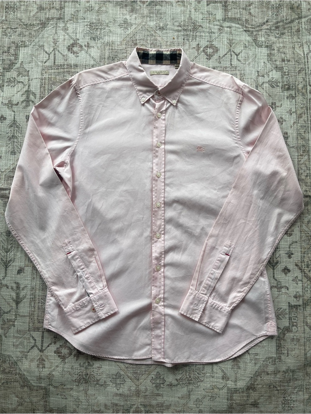 Burberry Light Pink Button-Down Dress Shirt
